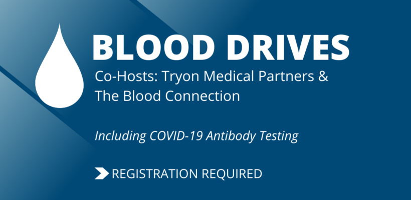 Tryon Medical to Co-host Blood Drives With COVID-19 Antibody Testing