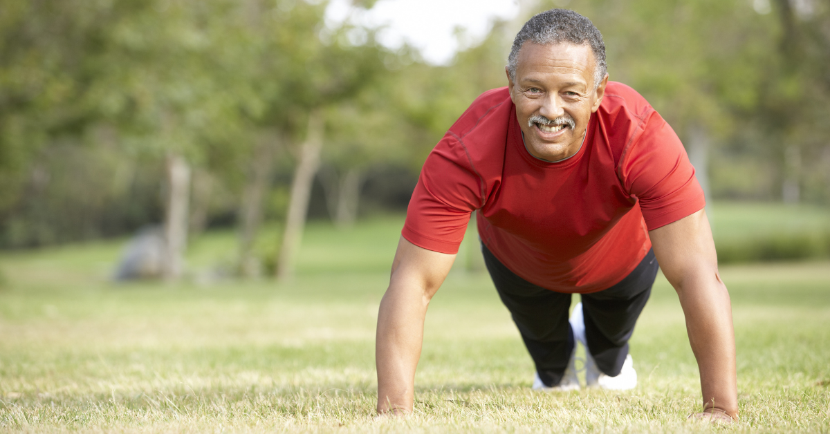 Man doing a pushup