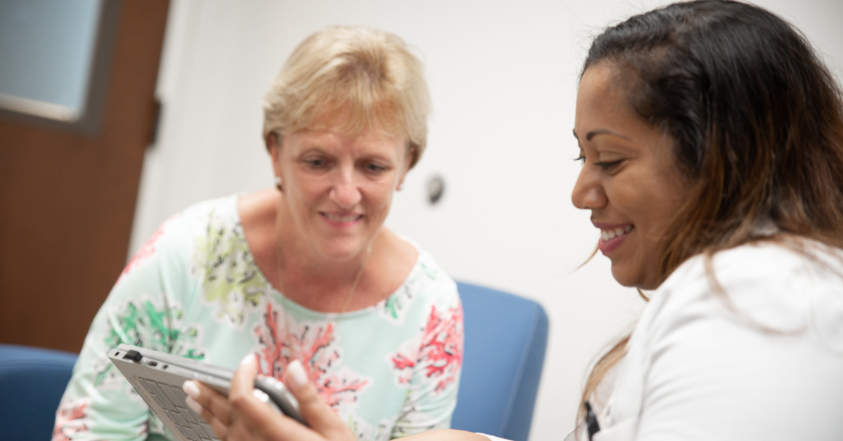 Senior patient with Tryon doctor