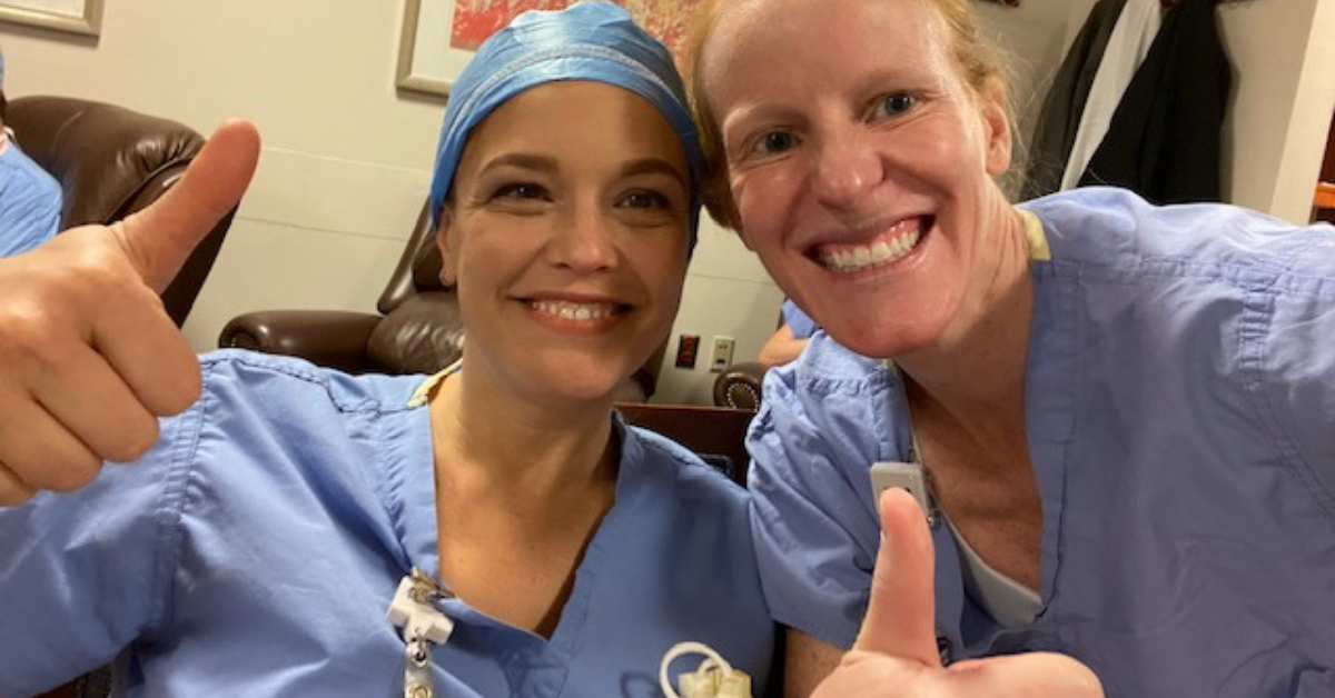 Two Tryon gynecologists smile for a photo